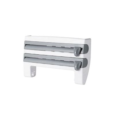 Aluminum Foil Cutting Storage Rack White/Grey 39 x 10 x 24centimeter