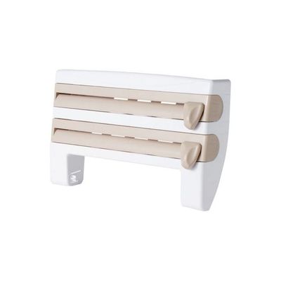 Wall Mounted Multi-Layer Rack White/Brown 15.4x9.4x3.9inch