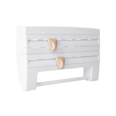 Wall Mounted Multi-Layer Storage Rack Beige/White 390x240x100millimeter