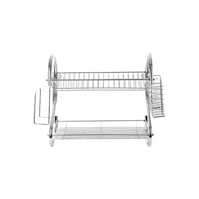 2-Tier Multifunctional Storage Rack Silver 38x21x25centimeter