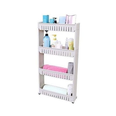 4-Shelves Organizer Rack White