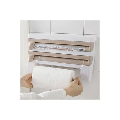 Multifunctional Home Kitchen Storage Rack Beige/White