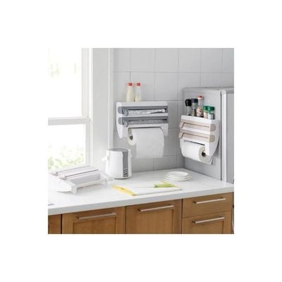 Multifunctional Home Kitchen Storage Rack Beige/White