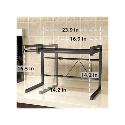 Microwave Oven Rack Black 16.5 x 23.9inch