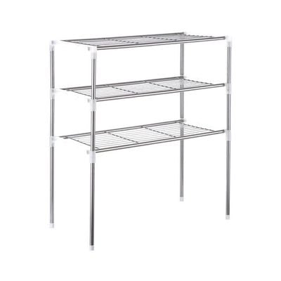 3-Tier Multifunctional Storage Rack Silver 22.4x11.8x25.6inch