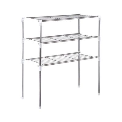 3-Tier Multifunctional Storage Rack Silver 22.4x11.8x25.6inch