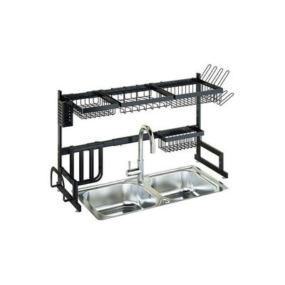 Dish Drying Rack Over The Sink Silver 38.1 x 58.42 x 17.78cm