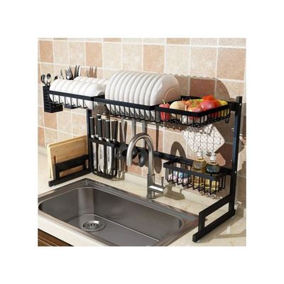 Dish Drying Rack Black 86.5x34x12cm