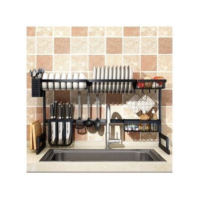 Dish Drying Rack Black 86.5x34x12cm