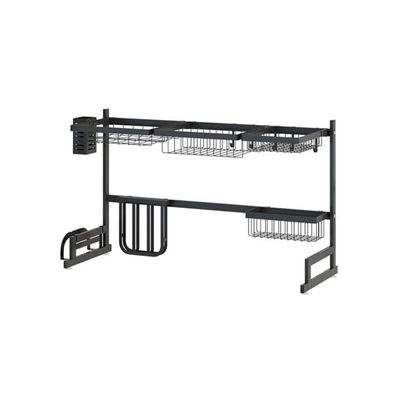 Over The Sink Dish Drainer Drying Rack Black