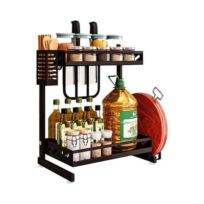 Kitchen 2-Tier Organizer Rack Black 34x41x21cm