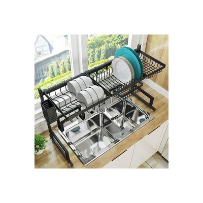 Dish Drying Rack Over Sink Black 85cm