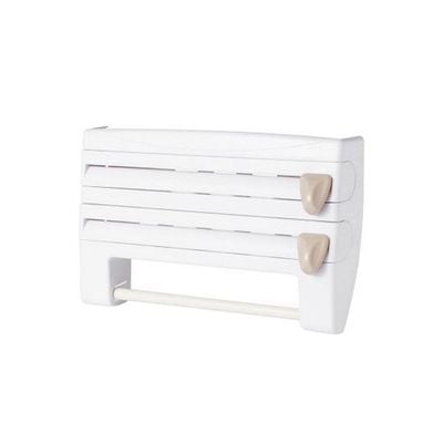 2 Layers Multifunctional Kitchen Storage Rack White 39x10x24centimeter