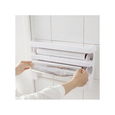 2 Layers Multifunctional Kitchen Storage Rack White 39x10x24centimeter