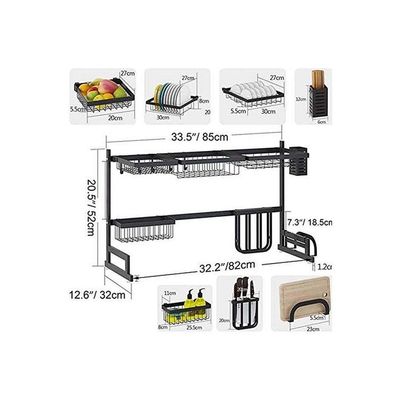 Stainless Steel  Dish Drying Rack Black 2kg