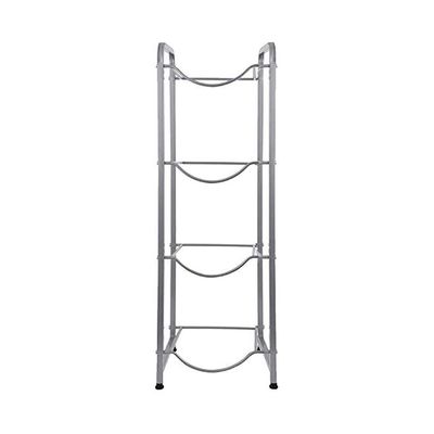 4 Tier Water Bottle Storage Rack Silver 108cm