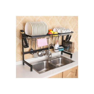 Stainless Steel Kitchen Rack Black 82cm