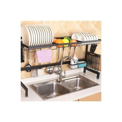 Stainless Steel Kitchen Rack Black 92cm