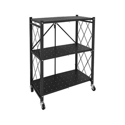 Kitchen Metal Storage Rack Black 72x37x87.5cm