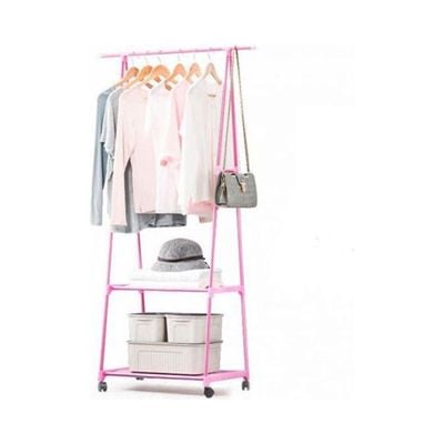 Clothes Stand And Organizer- Coat Rack Metal Pink