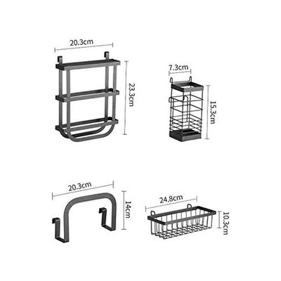 Stainless Steel Dish Rack Black 85x28x55cm