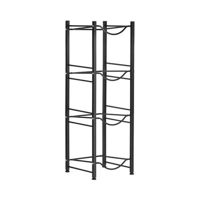 4-Tier Water Jug Holder Rack Black 13.39x40.94x13.07inch