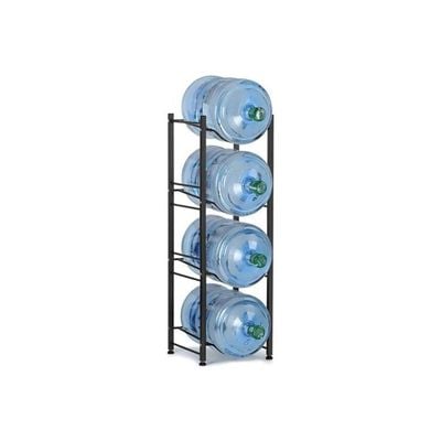 4-Tier Water Jug Holder Rack Black 13.39x40.94x13.07inch