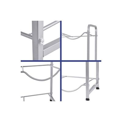 3-Rack Gallon Storage Shelf Silver 29inch