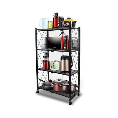 Foldable Storage Rack Black 126x71x35cm