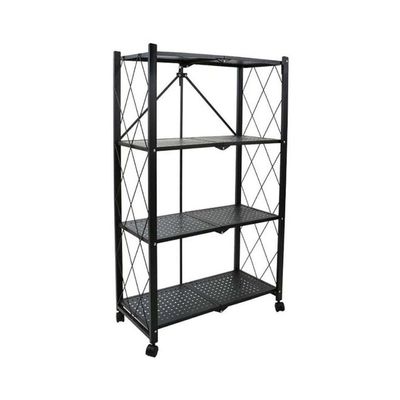 Foldable Storage Rack Black 126x71x35cm