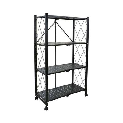 Storage Rack With Shelves Black 126cm