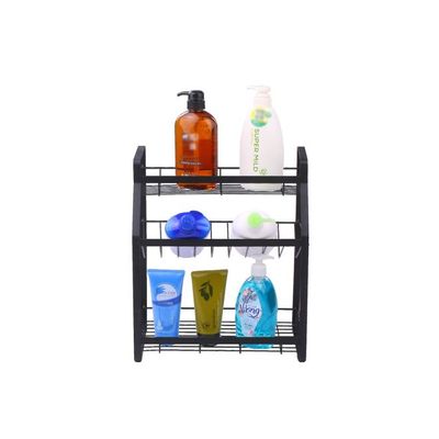 3-Tier Bottle Holder Organizer Spice Rack Black 41 x 26 x 36.50centimeter