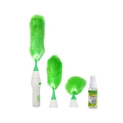 4-Piece Duster Cleaner Set Green/White