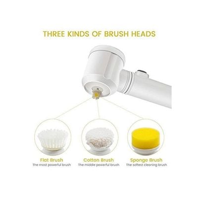 5-In-1 Electric Magic Toilet Cleaning Brush White 26centimeter