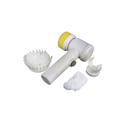 5-In-1 Electric Cleaning Brush White/Yellow 17x22.5x7.5centimeter