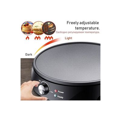 Electric Non-Stick Griddle Baking Pan Black 31x8x32cm
