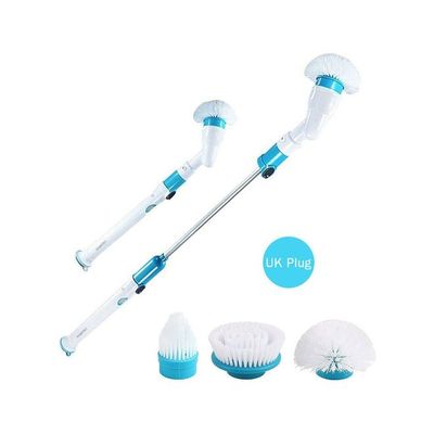 5-Piece Electric Spin Cleaning Brush Set White/Blue