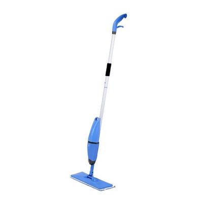 2-In-1 Household Spray And Scrubbing Mop Silver/Blue 74centimeter