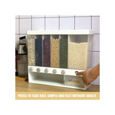 Wall-mounted Grains Food Dispenser White 38cm