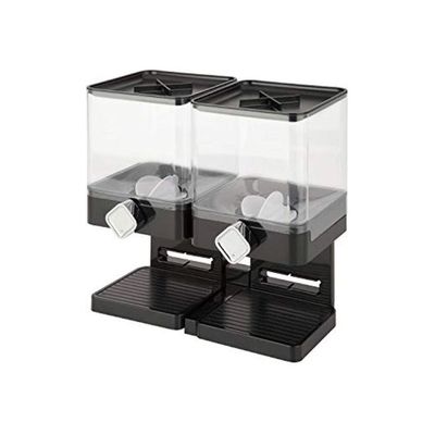 Dual Controlling Mode Dry Food Dispenser Black/Clear