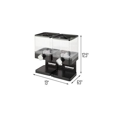 Dual Controlling Mode Dry Food Dispenser Black/Clear