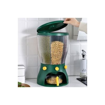 4-Grid Rice And Grain Storage Container Multicolour 26x10x42cm