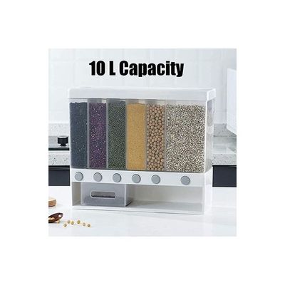 Wall Mounted Food Dispenser Multicolour 10L