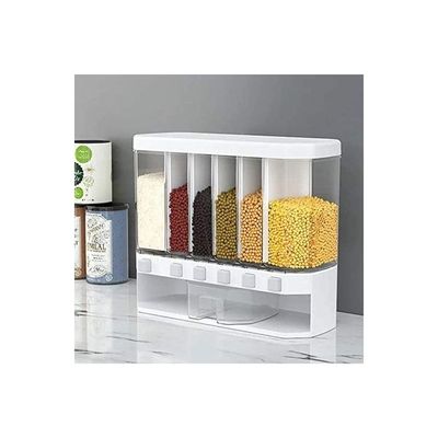 Wall Mounted Grains Food Dispenser White/Transparent 42.6cm