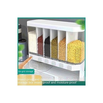 Wall Mounted Grains Food Dispenser White/Transparent 42.6cm