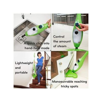 5-In-1 Steamer Mop 0.05 L 1300 W X5 Green