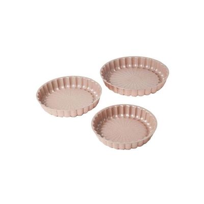 3-Piece Granite Cake Pan Set Beige Small Pan (24), Medium Pan (28),  Pan (32)cm