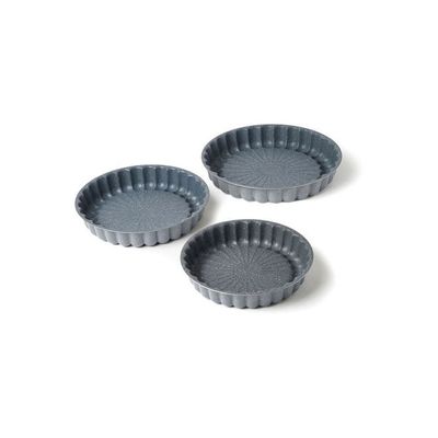 3-Piece Granite Cake Pan Set Grey 32.4 x 30.6 x 10.6cm