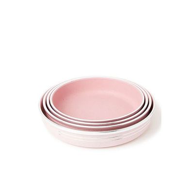 4-Piece Granite Bakeware Non-Stick Pan Set Pink 32.4 x 30.6 x 10.6cm