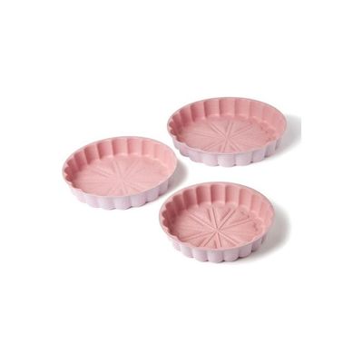 3-Piece Granite Cake Pan Set Pink 32.4 x 30.6 x 10.6cm